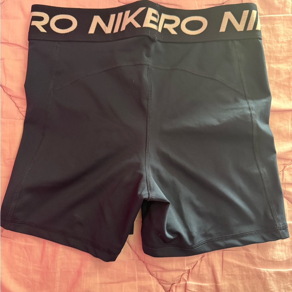 Nike Pro Women's Dark Blue Shorts - Picture 3 of 4